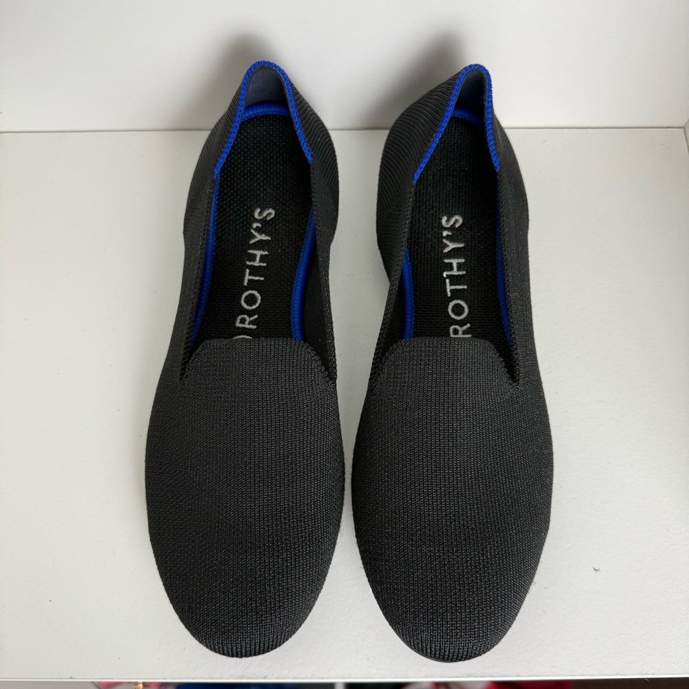 Rothy's "The Loafer" Black Slip-on Flats - Women's 7